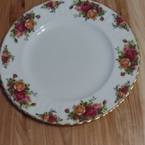 Royal Albert 10 Inch Floral Plate with Gold Trim